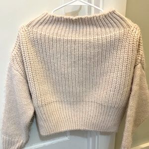 Cropped tan sweater